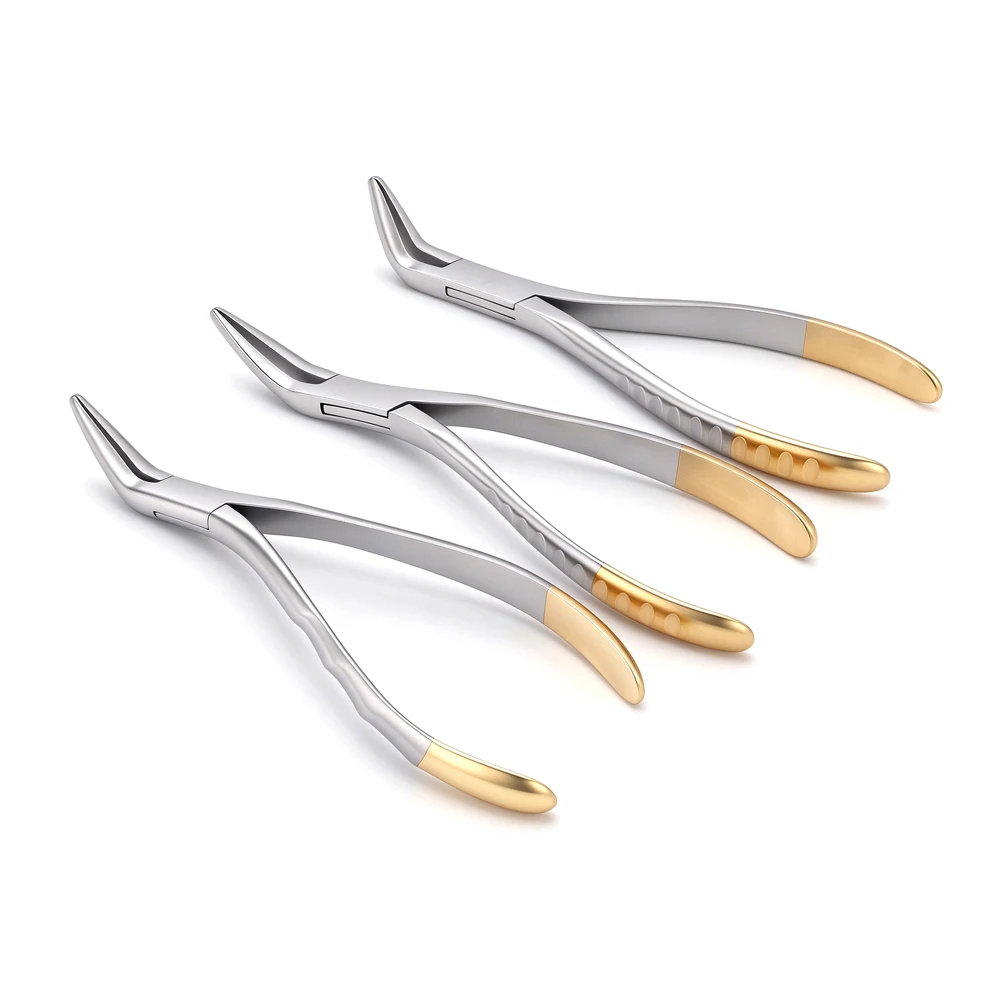 Dental Extraction Forceps Root Fragment Tooth Pliers Surgical Instrument Curved Maxillary Mandibular Tool High Quality