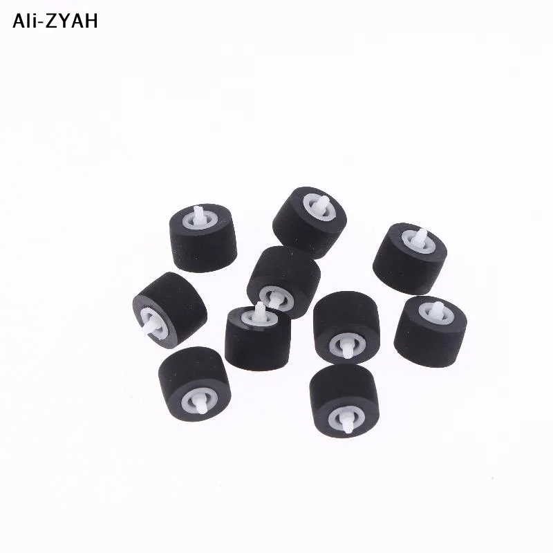 【AY】10Pcs 10x6x1.5x10mm Cartridge Radio Movement Pinch Roller Wheel W/Shaft For Tape Recorder Cassette Player Audio Accessories