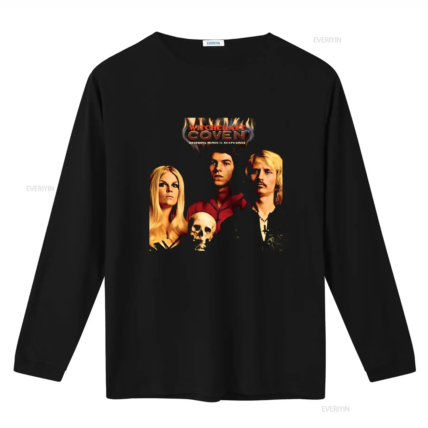 Witchcraft Coven T shirt Destroys Minds Reaps Souls Gothic Rock Band  vintage Washed Soft Comfortable Versatile Stylish homme