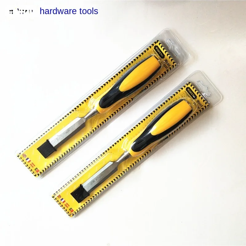 Double color handle woodworking chisel 10-38mm machine woodworking chisel through handle flat chisel wood working tools