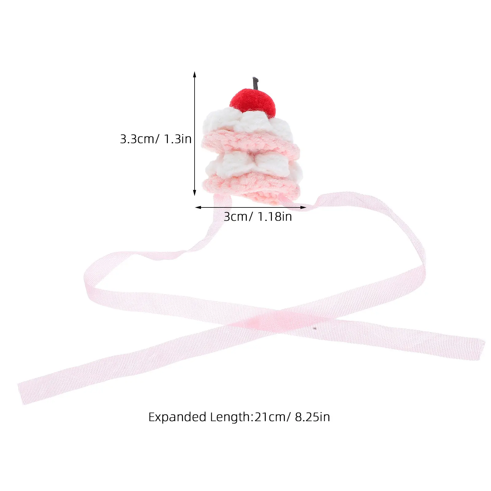 Mini Chapéu de Tricô Artesanal para Bonecas de 10-17cm - Design Delicado de Crochê em Formato de Bolo - Acessório Festivo para Temas de Festa