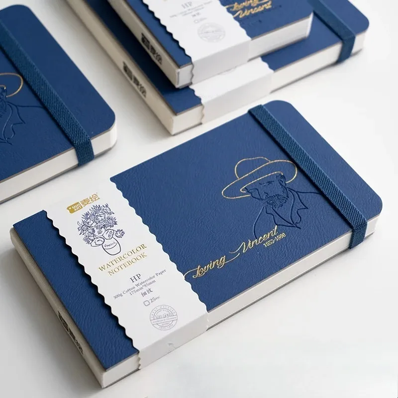 Portable Mini Watercolor Book Fine Grain 300g Watercolor Paper Sketch Special Art Supplies Travel Painting Creation Handbook