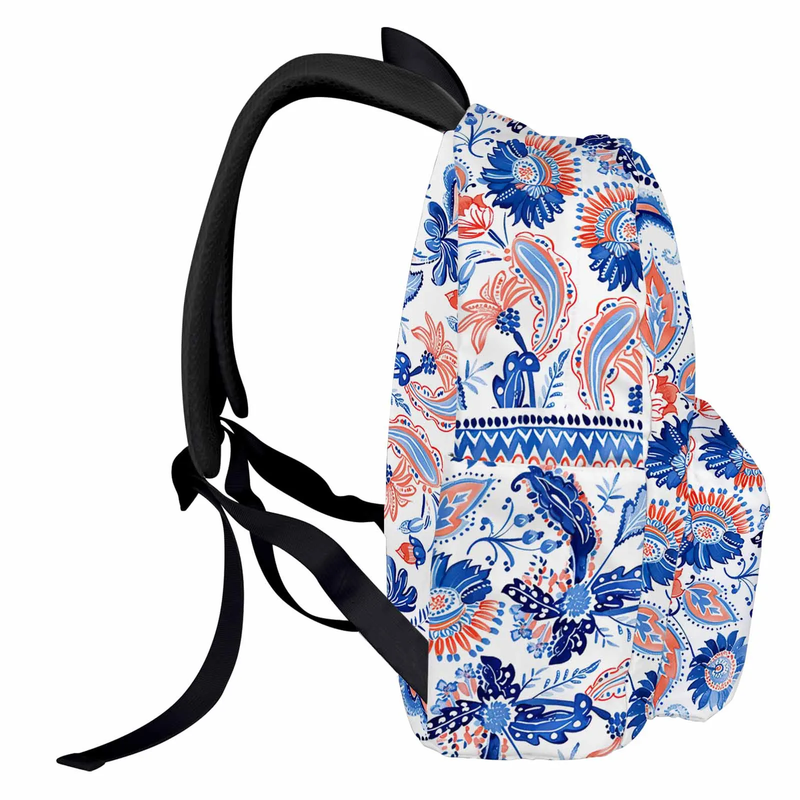 

Paisley Flower Fantasy Flower Backpack Teenagers Student School Bags Laptop Custom Backpack for Men Women Travel Bag