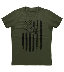 USA Flag AR15 Rifle 2nd Amendment Military Patriotic T-shirt