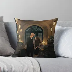 Dramione At The Library  Printing Throw Pillow Cover Sofa Fashion Comfort Fashion Throw Bedroom Pillows not include One Side