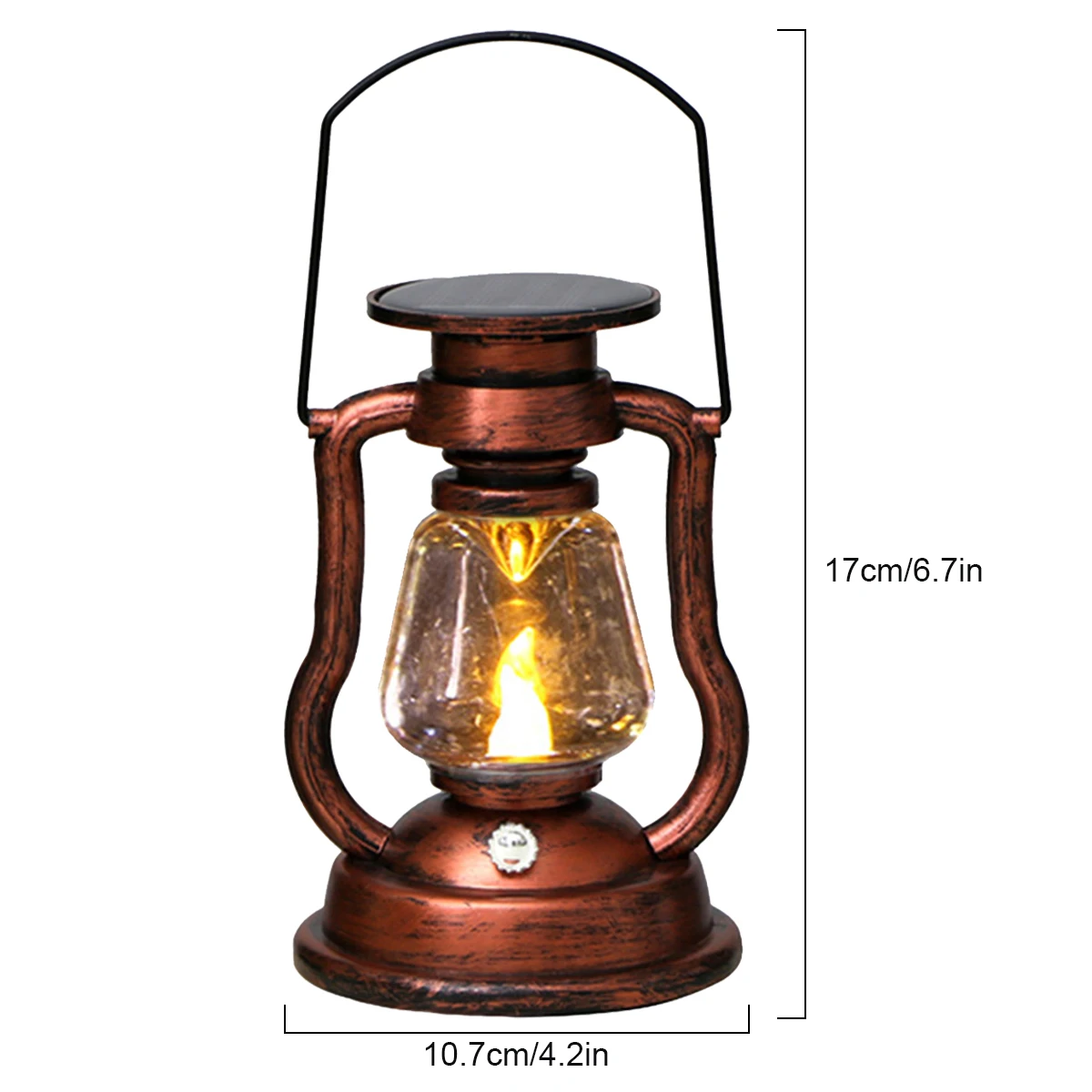 Solar Lantern LED Candle Light Retro Solar LED Oil Lamp Outdoor Indoor Hanging Light Decor For Garden Patios, Trees, and Lawns