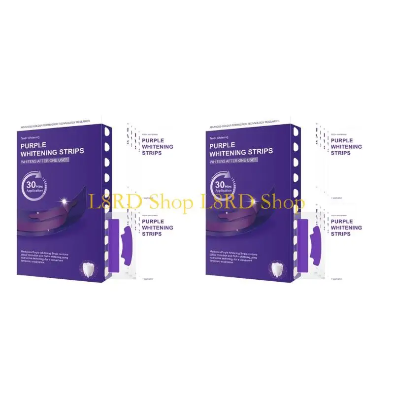 L8RD Floral Scented Teeth Whitener Strips Quick Results In 30 Minutes Travel Friendly