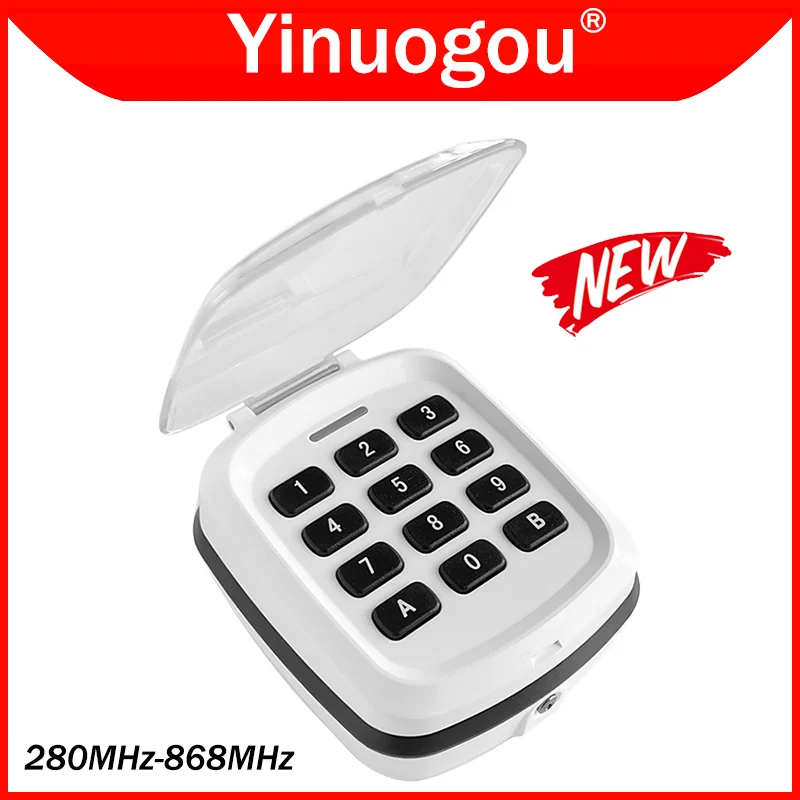 Multifrequency Wireless Keypad Remote Control Garage Door Opener Clone 280MHz-868MHz password Opener for Wall Panel Control Gate