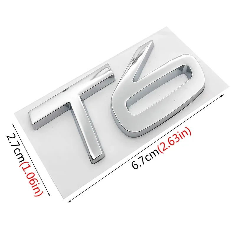 3D Metal T5 T6 AWD LOGO Emblematy Odznaki Naklejka samochodowa Litera Naklejka Stylizacja samochodu Dla Volvo XC60 XC90 S60 S80 S60L V40 V60 Błotnik