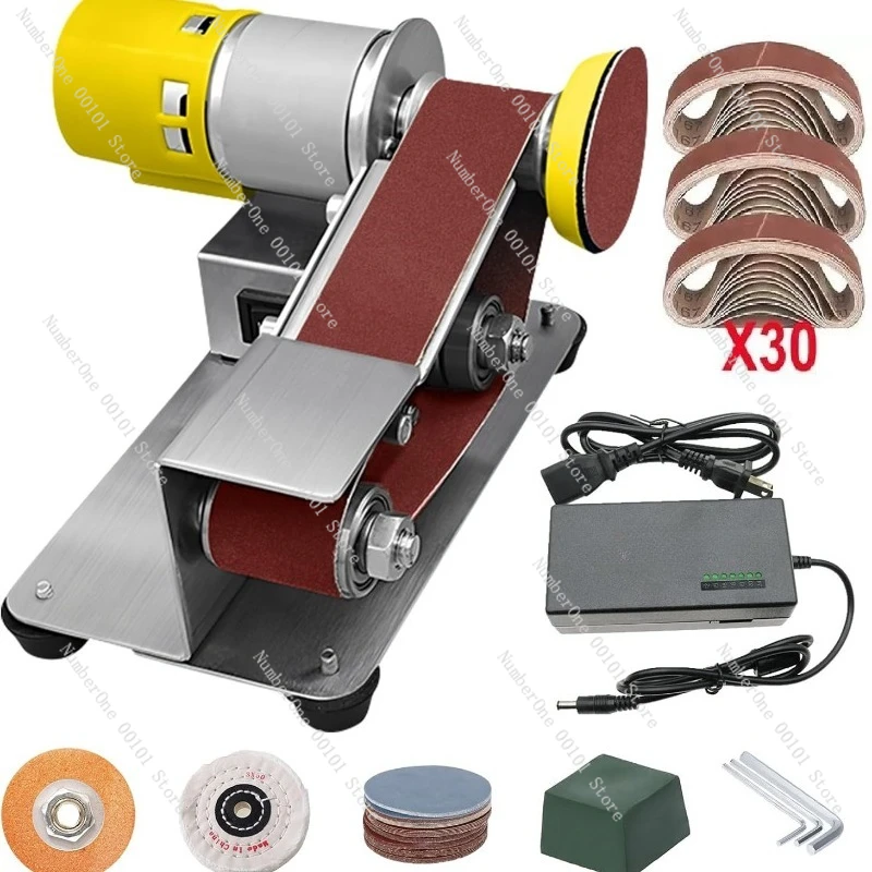 15-degree multi-function mini electric belt sander polisher for woodworking, sanding, and knife sharpening