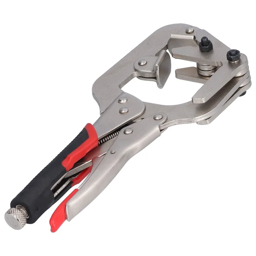 2pcs Carbon steel C Clamp Locking Pliers Fast Release 270° Rotation Welding Clamps Large V-Pads Locking Welding Clamp Welding