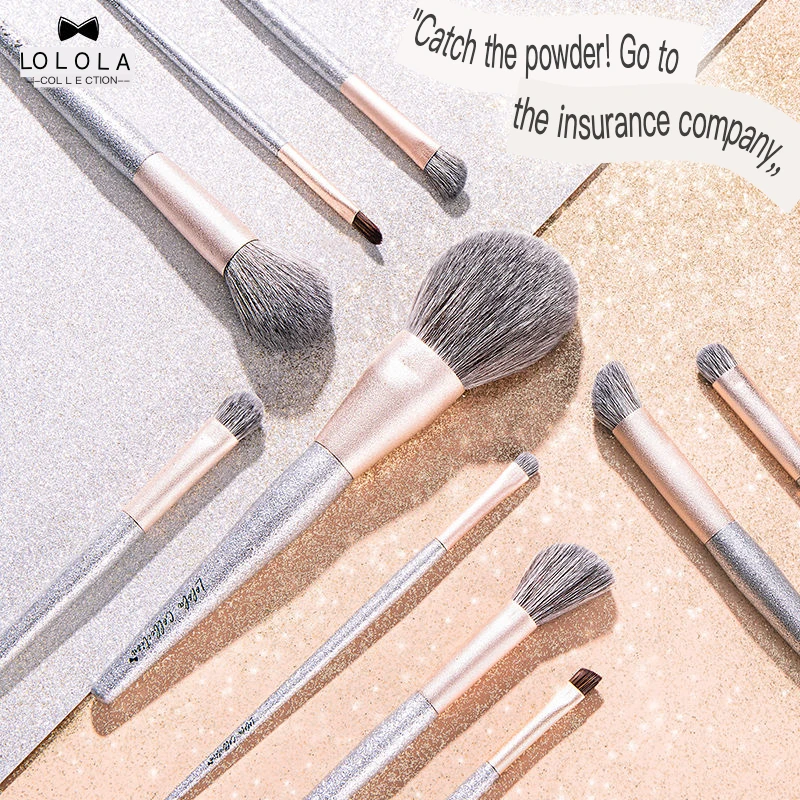 LOLOLA Little Angel Professional Makeup Brush Set - Super Soft Blush Eyeshadow Loose Powder Eyebrow Brushes Complete Kit
