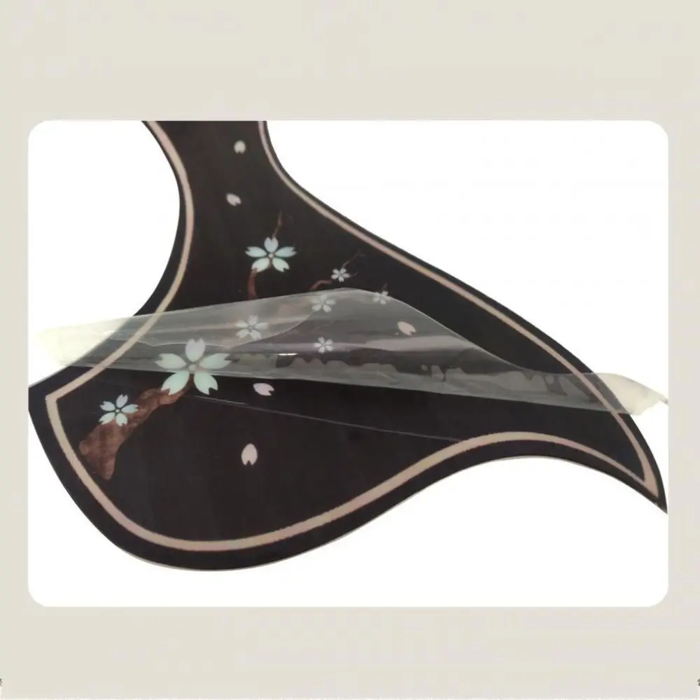 Self-adhesive Folk Guitar Pickguard Teardrop PVC Pick Guard Sticker Printed Pattern Guitar Accessories Scratch Plate