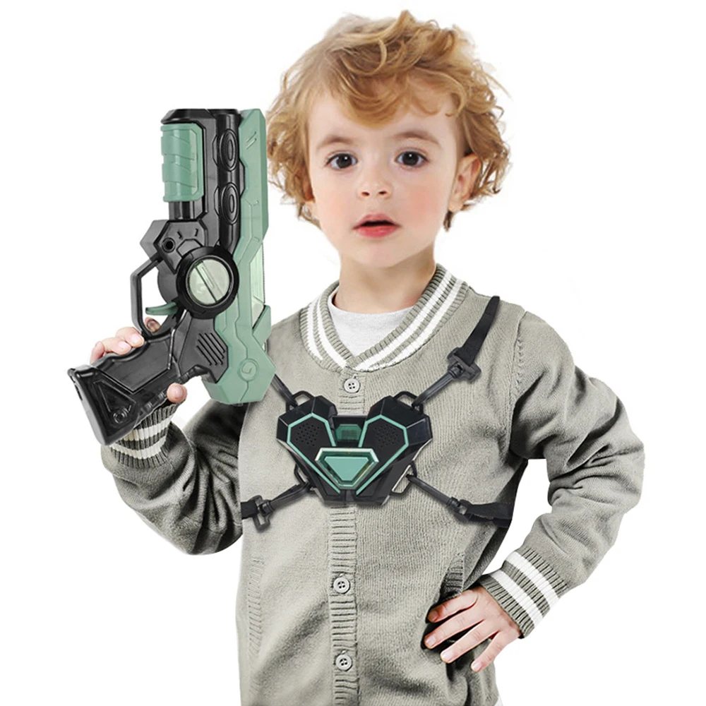 Juego de pistolas con etiquetas láser de inducción infrarroja, pistola de combate láser, pistola de juguete eléctrica de batalla CS, modelo de pistola para juegos de interior y exterior para niños