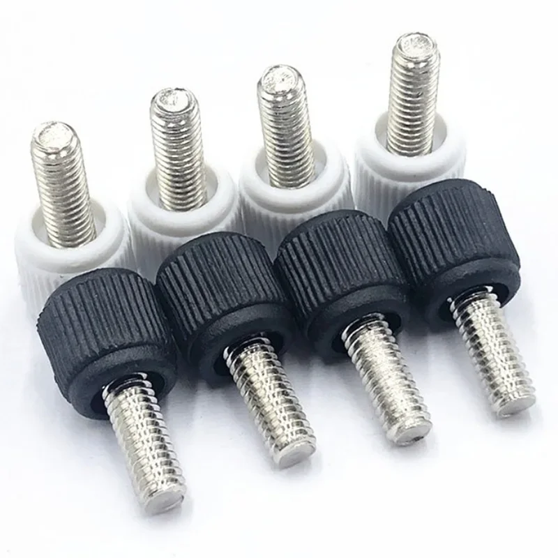 1Pcs Black Carbon Steel Flat Head Thumb Screw Hand Tighten The Computer Screw M3x6 M4x6 M4x8 Star Thread Clamp Handle Screw