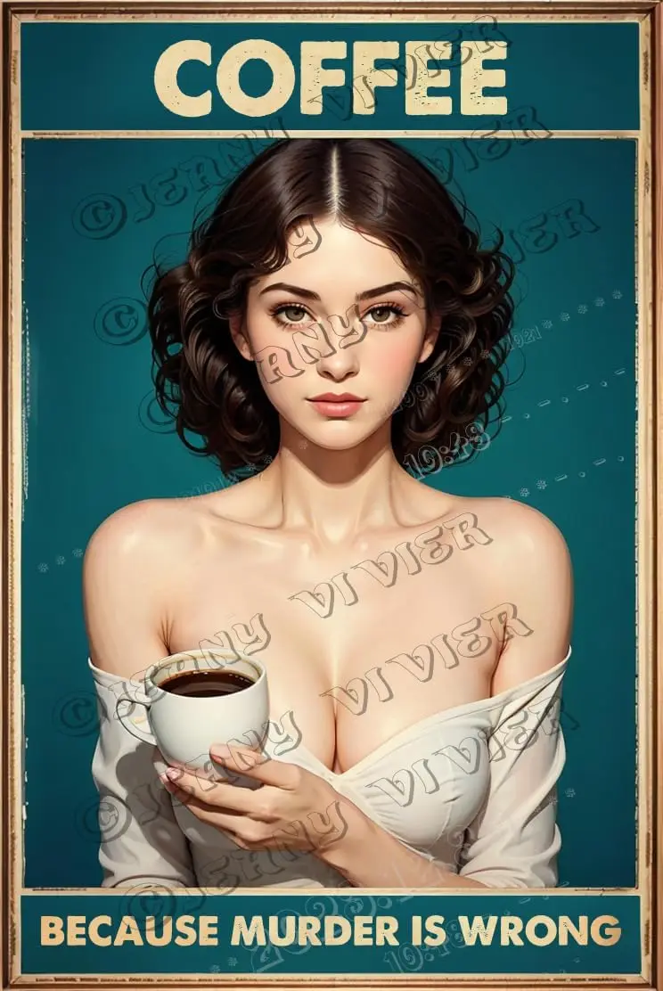 Coffee Because Murder Is Wrong Aluminum Sign Aluminum Sign Hippie Wall Decor Coffee Tin Sign Boho Wall Decor Farmhouse Coff sign