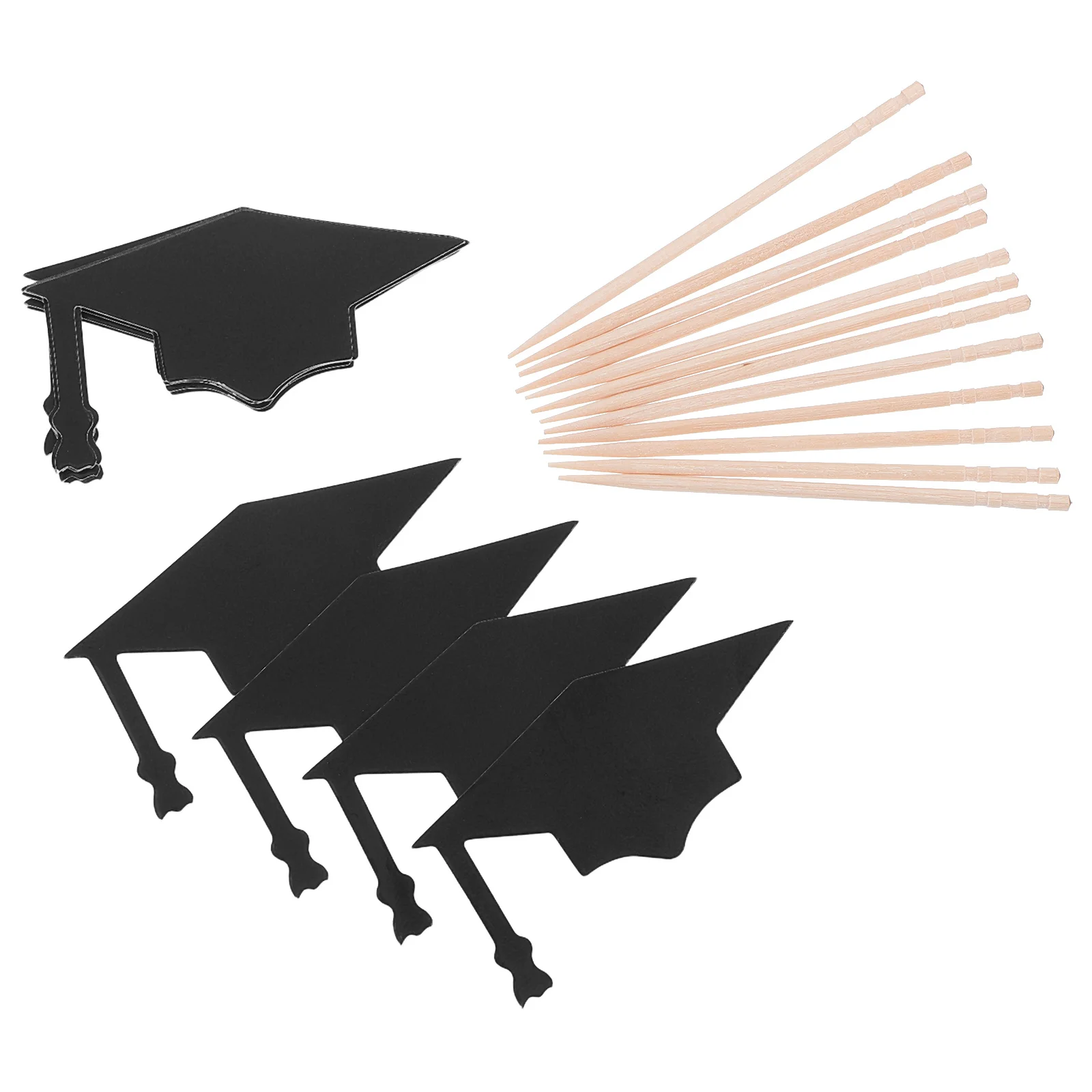 12Pcs Graduation Cupcake Picks Food Flags Party Decoration Cake Wrappers Birthday Cake Toppers Graduation Cupcake