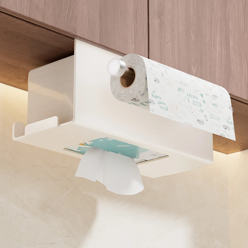 

Держатель для бумажных полотенец из нержавеющей стали, самоклеящийся, без сверления, для туалетной бумаги, для кухни и ванной, удлиненная полка для хранения