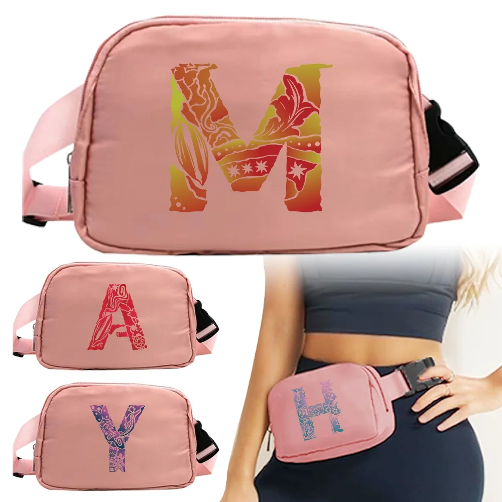 

Waist Bag Engrave Image Pattern Printing Series Outdoor Sports Supplies Storage Simple and Durable Multifunctional Storage Bag