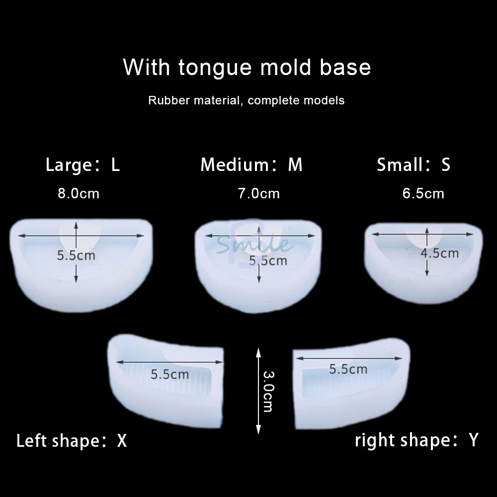 5Pcs/set Dental Plaster Model Mould Dental Lab Silicone Former Mould Plaster Model without Tongue Dental lab tool