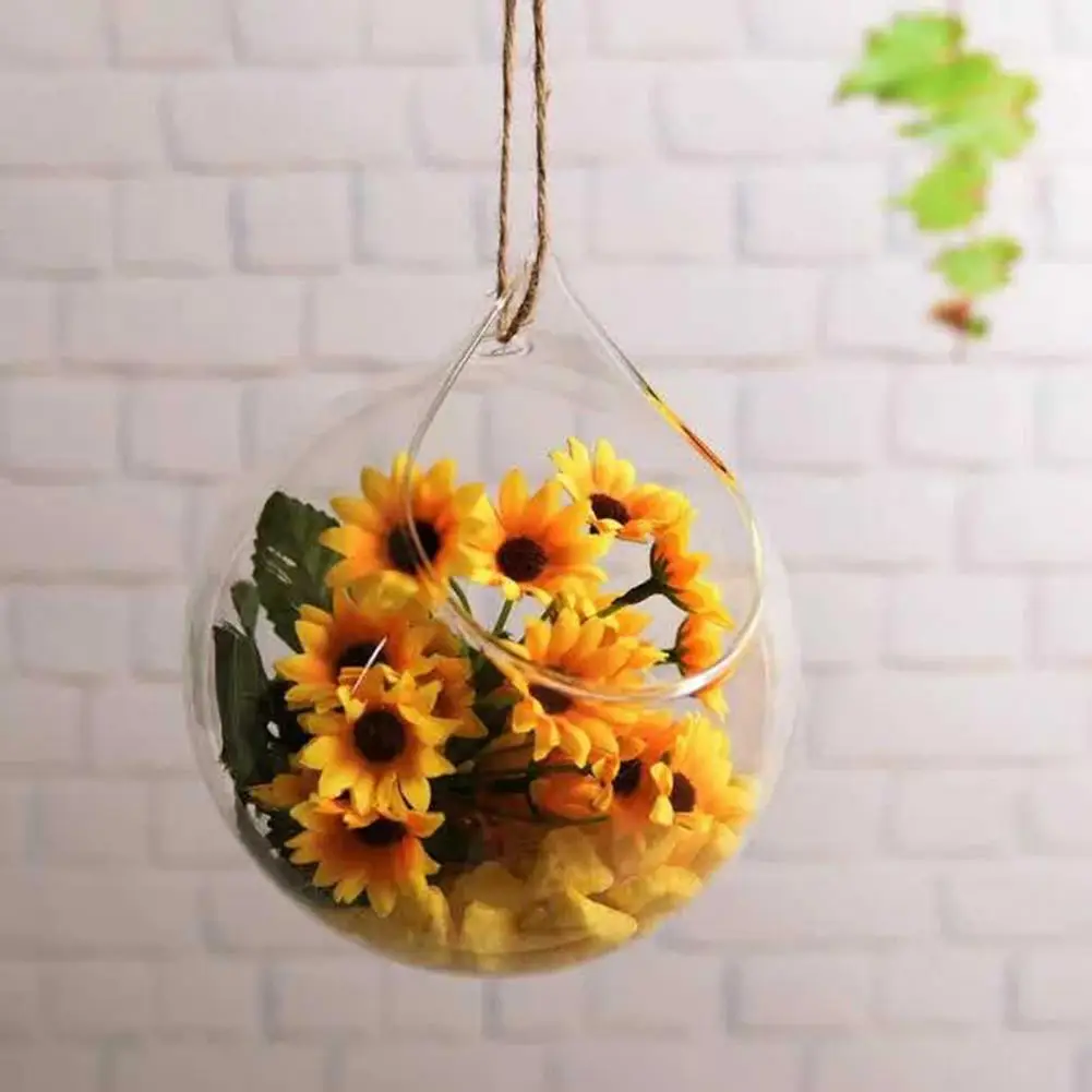 Hängende Glas-Pflanzenvermehrungsstation, Klares Terrarium für Blumen, Hydroponische Pflanzen, Kleine Innen-Blumenvase für Zuhause