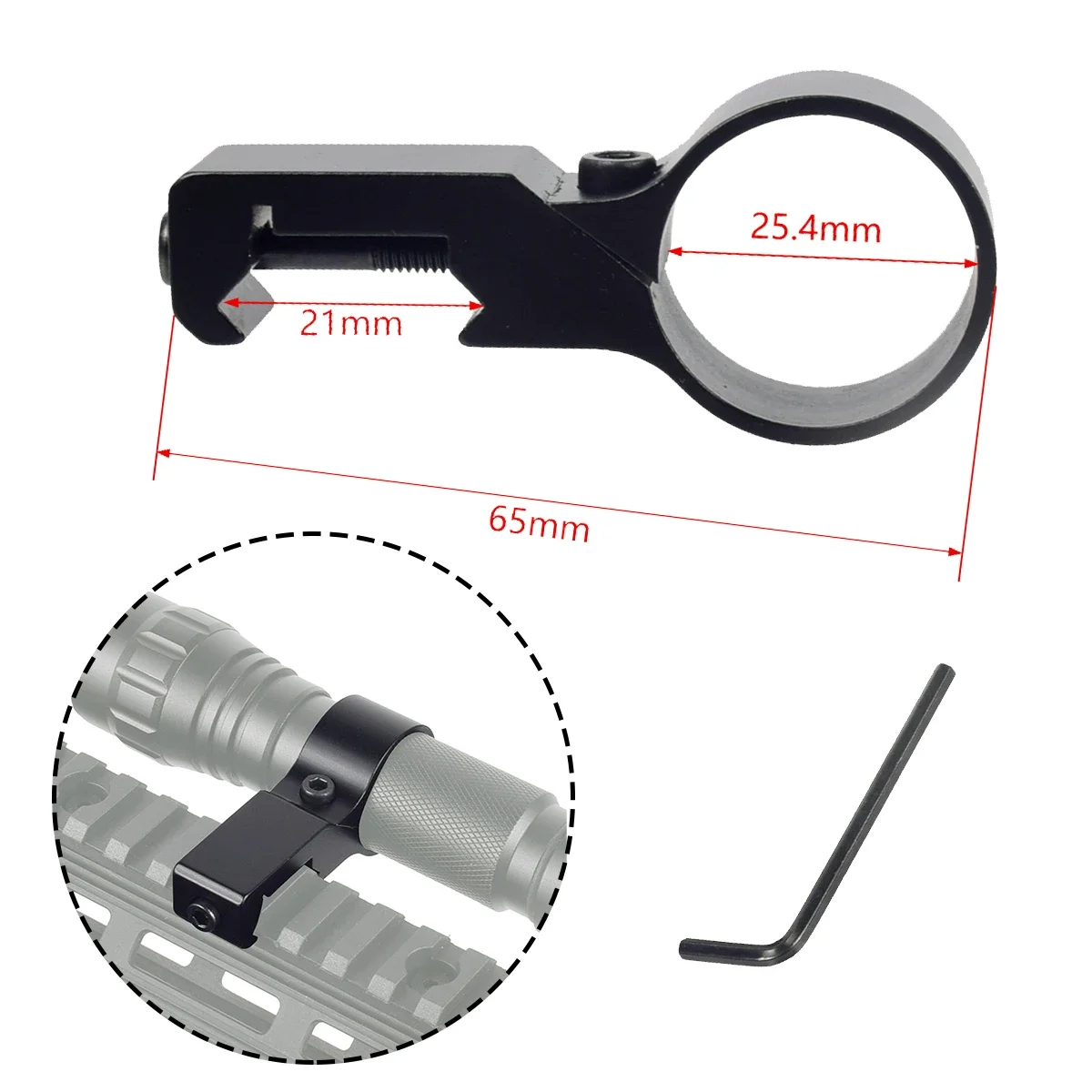 

Ultralight 90 Degree Offset Side 1 Inch Ring Scope Mount Adapter Tube 20mm Picatinny Laser Flashlight Torch Hunting Accessories