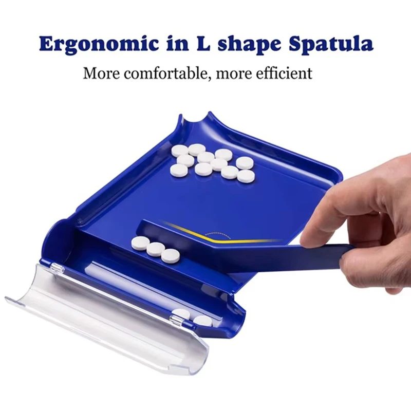 

Pill Counting Tray Tablet Counter Dispenser Pills Plate Splitter with Spatula Tool for Pharmacy Technician Doctor Pharmacists A1