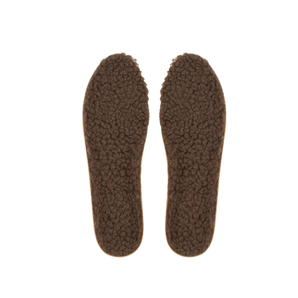 Wool Shoe Inserts Cold Weather Pair Thick Warm Imitation Lambs Wool Insoles Shock-Absorbing Shoe Cushions Massaging Shoe Pads