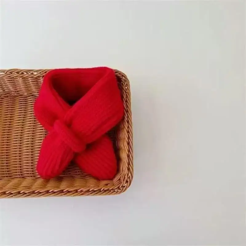 (YY) 1 قطعة وشاح أطفال محبوك ناعم شتاء دافئ الرضع طفل الرقبة الدافئة موضة الأطفال فتاة الصبي الأوشحة الطفل الصلبة منديل