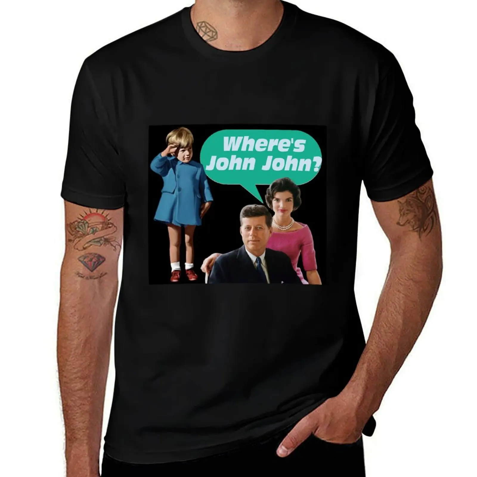 

Where's John John T-Shirt cotton tshirt 100% mens graphic t shirts T-Shirt