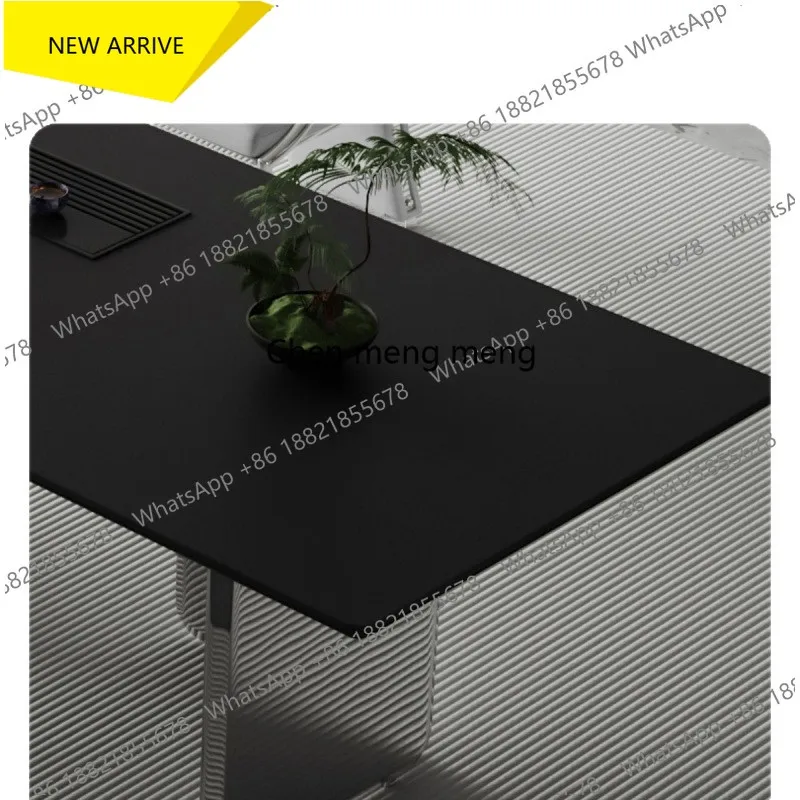 

D178 Rock slab tea table Light luxury Italian household black tea table Living room Kung Fu tea table