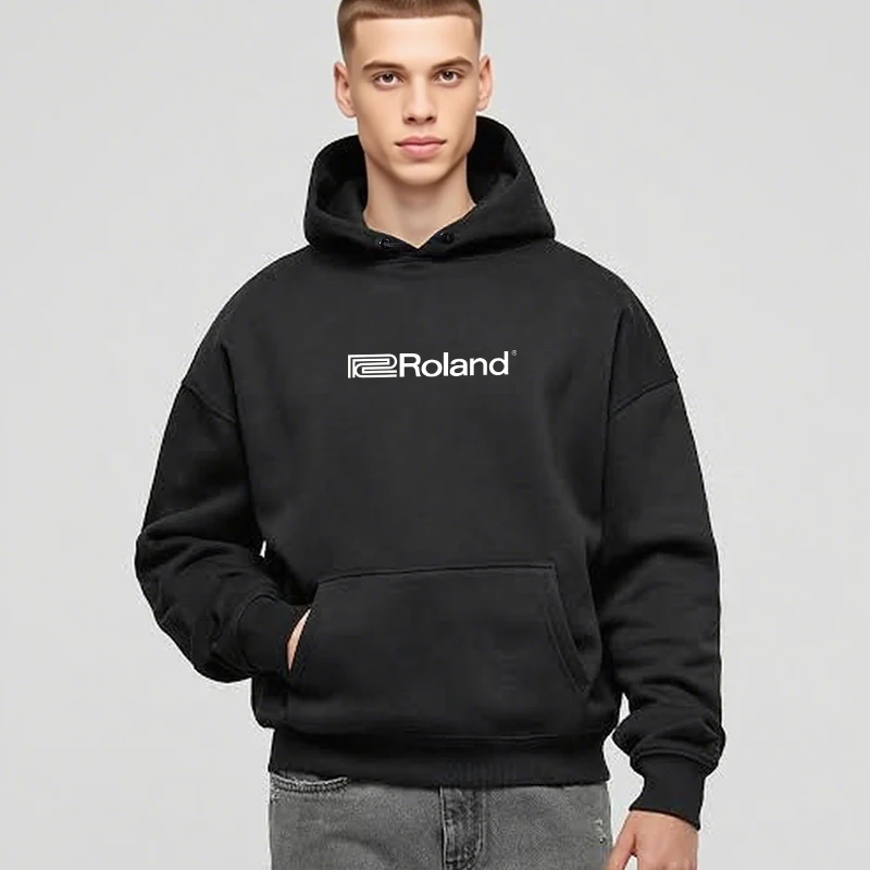 

Pullover Hoodies for Man Street Style R-Roland Men's Hoodie Sweatshirt Oversized Long Sleeve Tops Y2k Winter Adult Men Costume