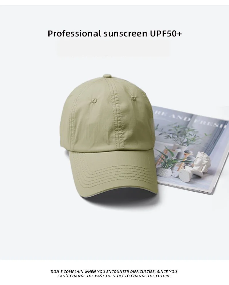 100% Polyester Summer Men\'s Hat Solid Color Sun Hat for Man Outdoor Riding Running  Holiday Casual Adjustable Baseball Cap Male