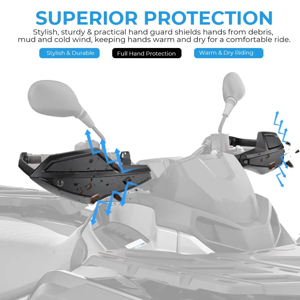 ATV Accessories Handguards Air Protector Hand Shield Guards For Can-Am Outlander MAX Renegade L 450 650 1000 2015-2023