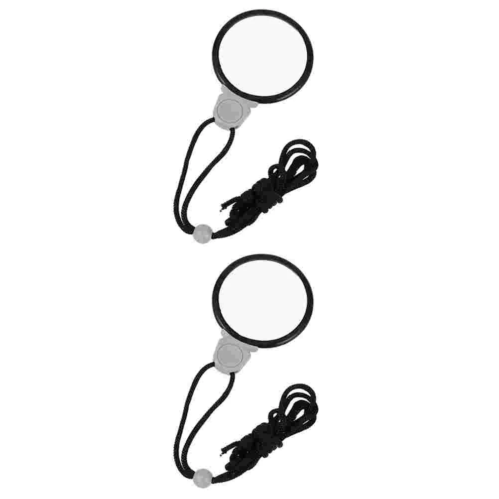 

2 Pcs Magnifier Hanging Magnifying Universal Handheld Glass Hands Free Jewelry for Kids