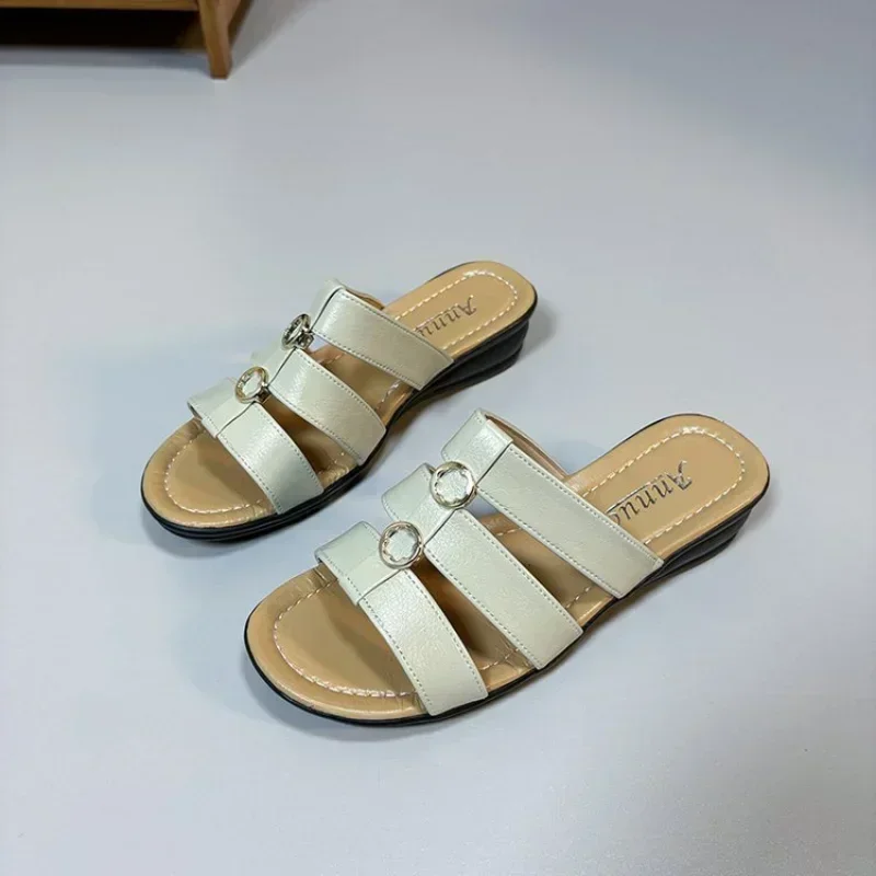 Women Summer Wedges Slippers Female Open Toe Flip Flops High Heels Sandals Design Dress Casual Slides