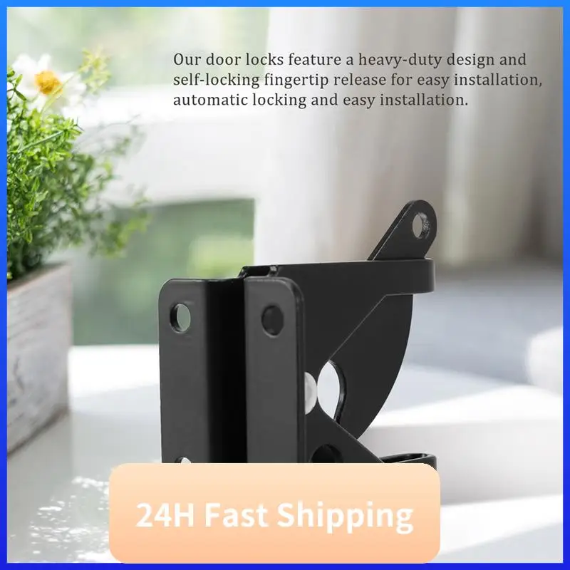 

T30C New 3Set Self Locking Gate Latch Automatic Heavy Force Lever Fence Gate Lock For Wood Fence Gate Door Latches