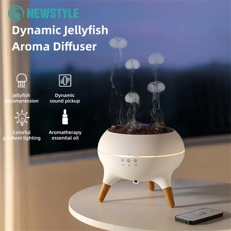 Flame Essential Oil diffuser 250ML Air Diffuser Humidifier For Home Bedroom Large Room Mushroom Diffuser