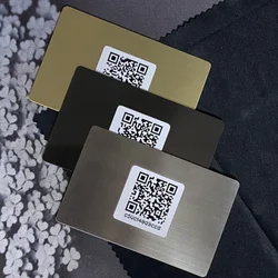 Customized.product.Custom Laser Printing LOGO NFC Metal Business Card With Qr Code