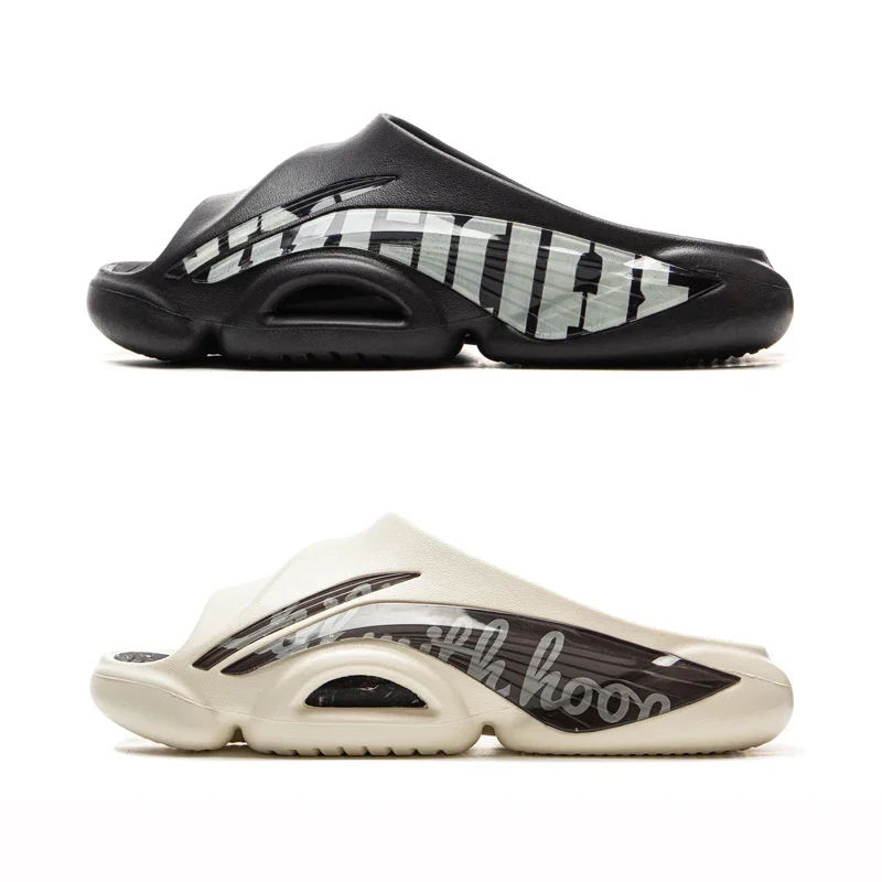 Li-Ning الرجال BADFIVE SLIDE OG شباشب لخارج المنزل خفيفة الوزن وسادة ناعمة بطانة مريحة المضادة للانزلاق صنادل كرة السلة ABTV007