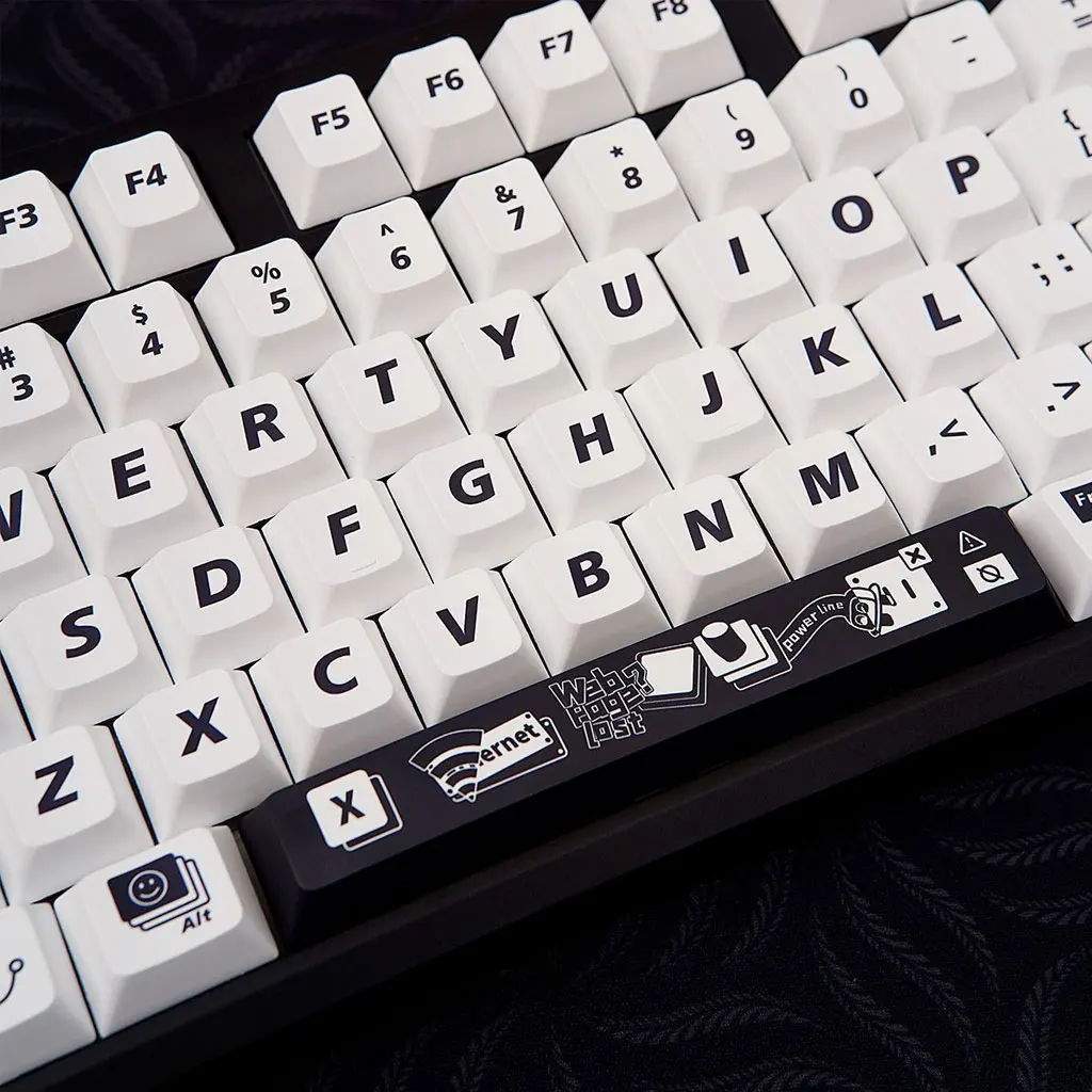 Imagem -02 - Teclas Simples 404 Tema Keycaps Conjunto Cereja Altura Pbt Sublimação Térmica Faça Você Mesmo para 61 87 98 104 108 Teclas Teclado Mecânico 139