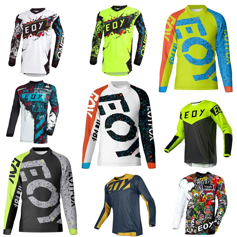 motorcycle Motocross Racing Jersey Men's Rider Off road MX MTB Mountain Bike Guantes Downhill Motorcycle Jersey T-shirt