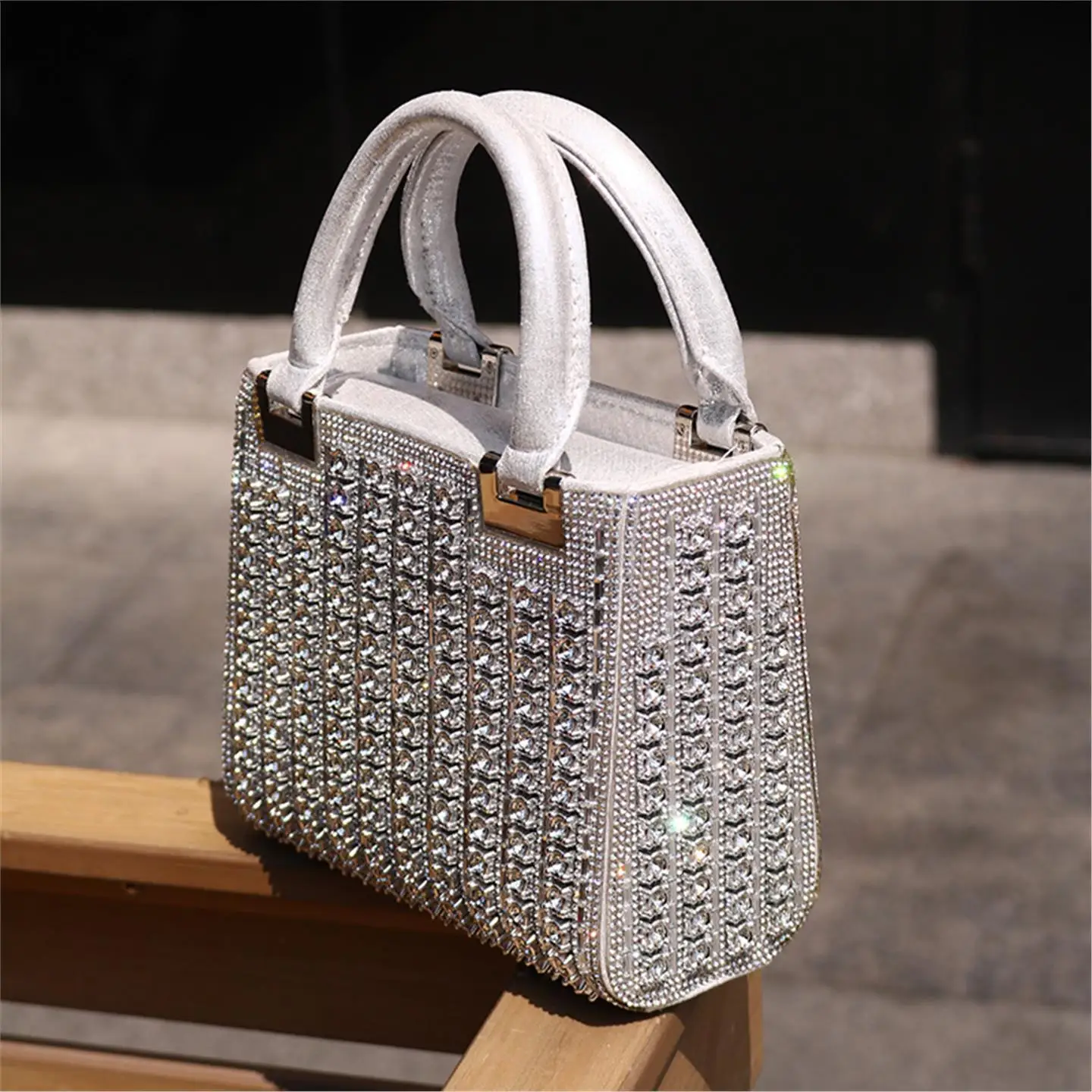 

Elegant Dinner Diamond Clutch Bag Storage Bag Handheld Multi-Color Sexy Lady Handbag Gift for Women Casual Leisure Style