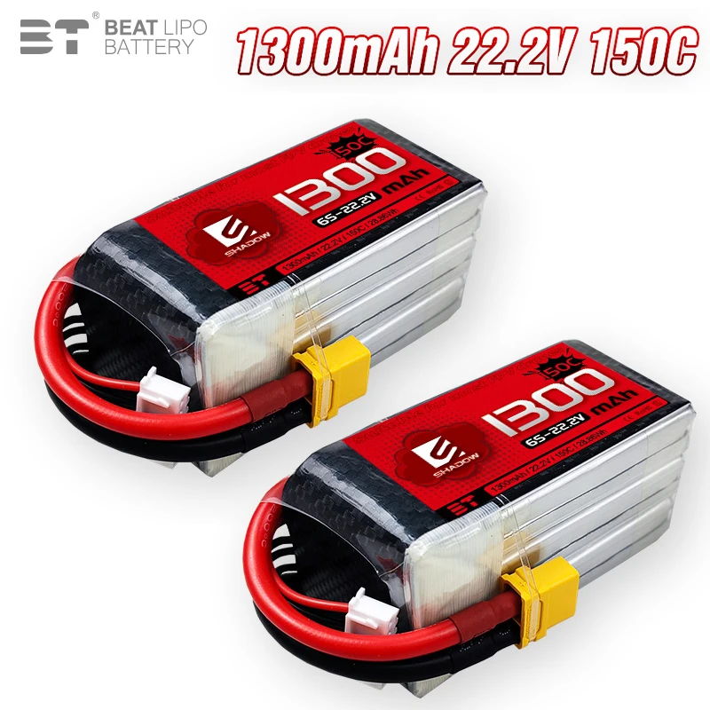 

NEW 22.2V 1300mAh 150C LiPo Battery For RC Quadcopter Helicopter FPV Racing Drone Spare Parts 6s Rechargeable Battery With XT60