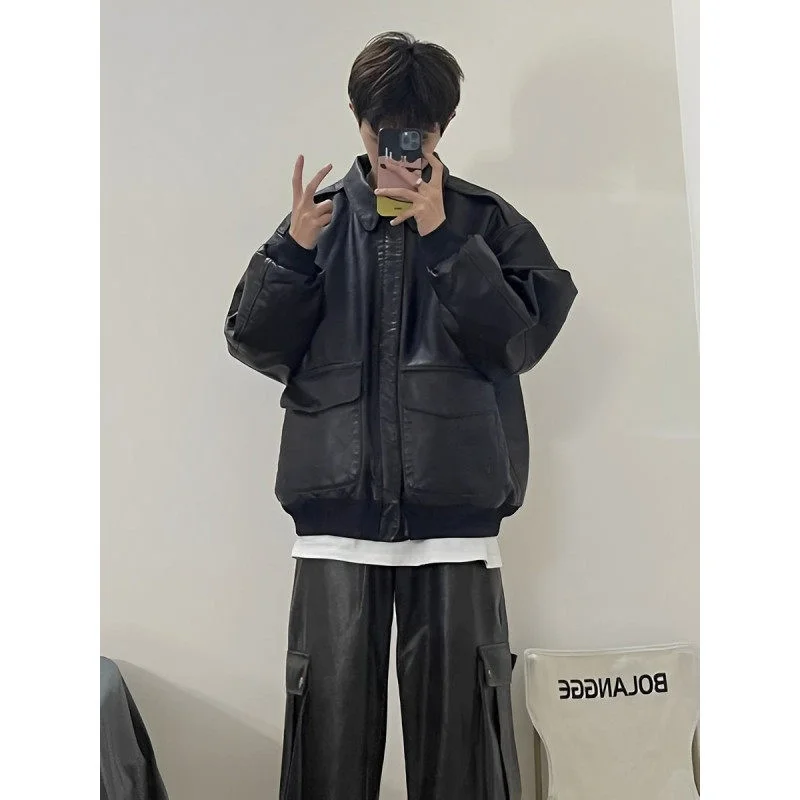 

Thiened Cotton Pilot Jaet Men's Faionable Street Sle Korean Version Warm Casual Windbreaker Spring Autumn Winter