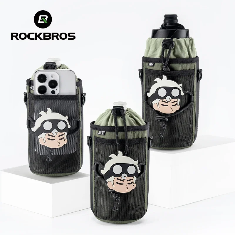 

ROCKBROS Bicycle Bottle Holder Bag Adjustable Water Bottle Phone Storage Package Bicycle Front Saddle Bag MTB Bike Accessories