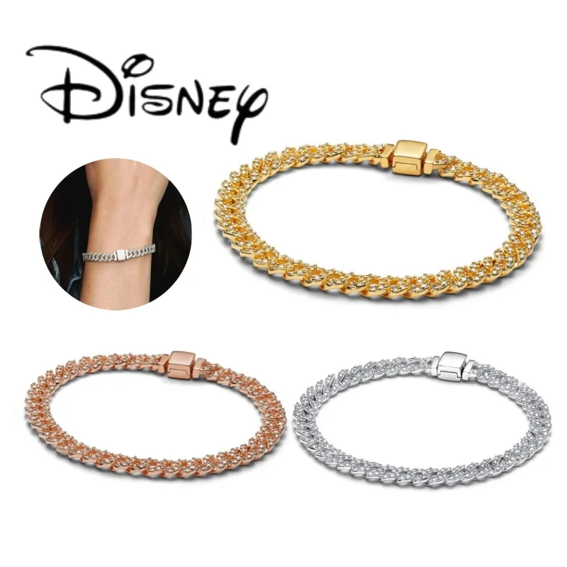 

Disney Princess,Beautiful Sparkling Rap And Hip-Hop Cubanchain,Suitable For Women's DIY Pendant Bead Bracelet Birthday Gift