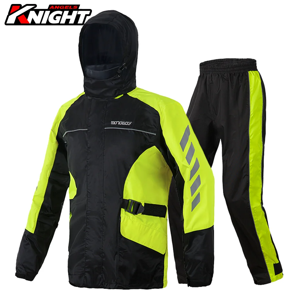 

Motorcycle Raincoat Rain Pants Suit Split Motorcycle Rider Raincoat Suit Moto Raincoat Set Stormproof Breathable Waterproof