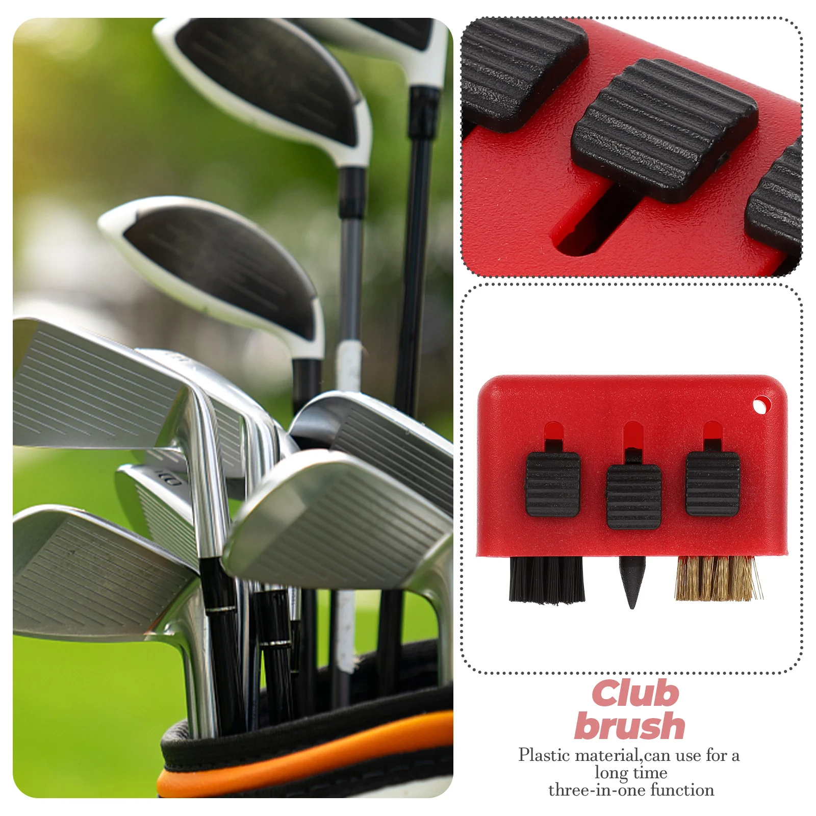 

4pcs Golf Ball Head Brush Groove Ball Cleaning Kit Cleaning Brush Multifunctional Durable Practical Accessories