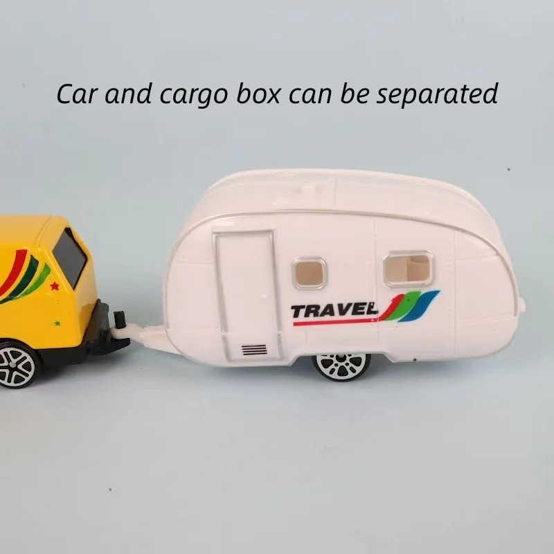 Trailer off-road pick-up RV-model legering trek kinderspeelgoed simulatie camping kleine vrachtwagen speelgoedjongen